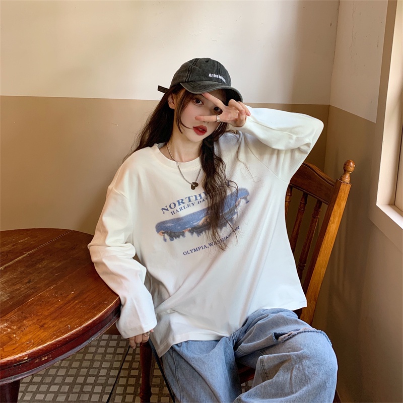 Áo thun tay dài trẻ trung thời trang dành cho nữ