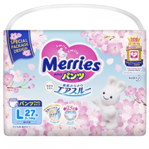 Tã quần Merries size L (9 - 14kg)