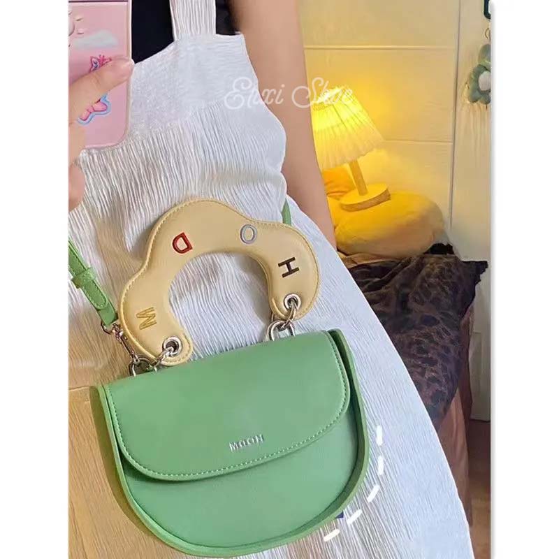 Oeteo shop Túi Xách Nữ Nắp Gập Có Khóa Nam Châm