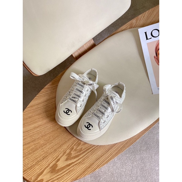 Giày thể thao cho nữ thương hiệu thời trang cao cấp 𝘾𝙝𝙖𝙣𝙚𝙡 CN/channel x Converse