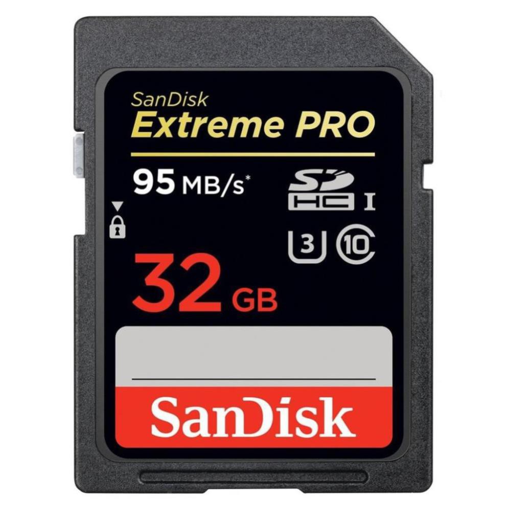 [Mã ELFLASH5 giảm 20K đơn 50K] Thẻ nhớ Máy Ảnh SD Extreme Pro V30 64GB 32GB Class 10 U3 95MB/s (Đen) - Tốc Độ Siêu Cao | BigBuy360 - bigbuy360.vn