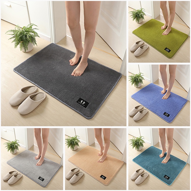 Thảm lót sàn Chống Trượt Thấm Hút Tốt Màu Sắc Đơn Giản