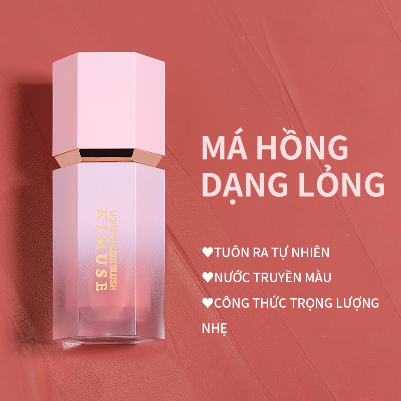 Kem má hồng dạng lỏng Kimuse 7 màu tùy chọn 45g