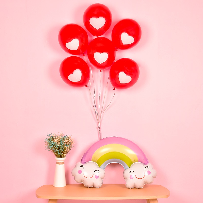 Set 10 Bong Bóng 12 inch Bằng Cao Su In Chữ LOVE Trang Trí Sự Kiện Đa Ứng Dụng