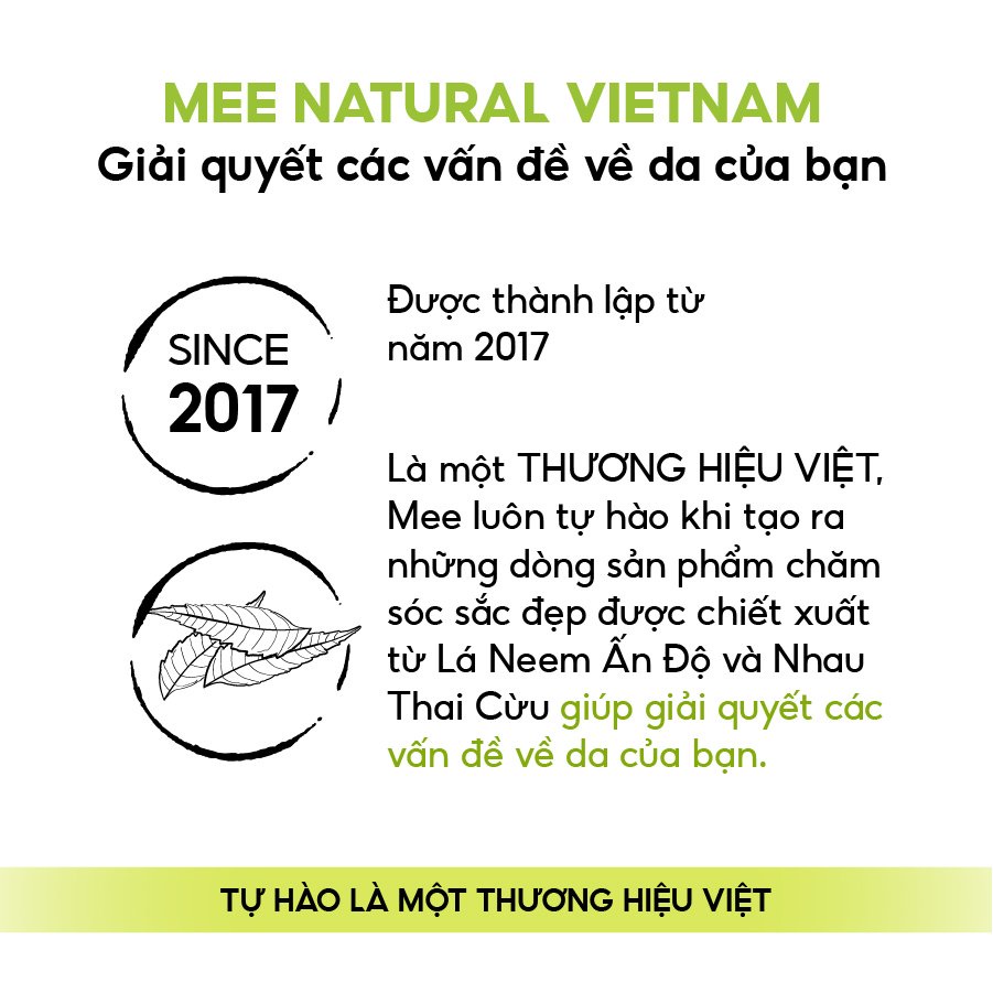 Dầu gội nấm da đầu, thảo mộc lá Neem ngừa nấm, gàu, ngứa da đầu Mee Natural 500ml