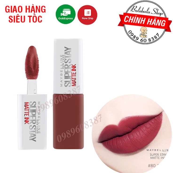 [SIZE MINI] Son Kem Lì Maybelline Super Stay Matte Ink 2.7ml - màu 80 Ruler