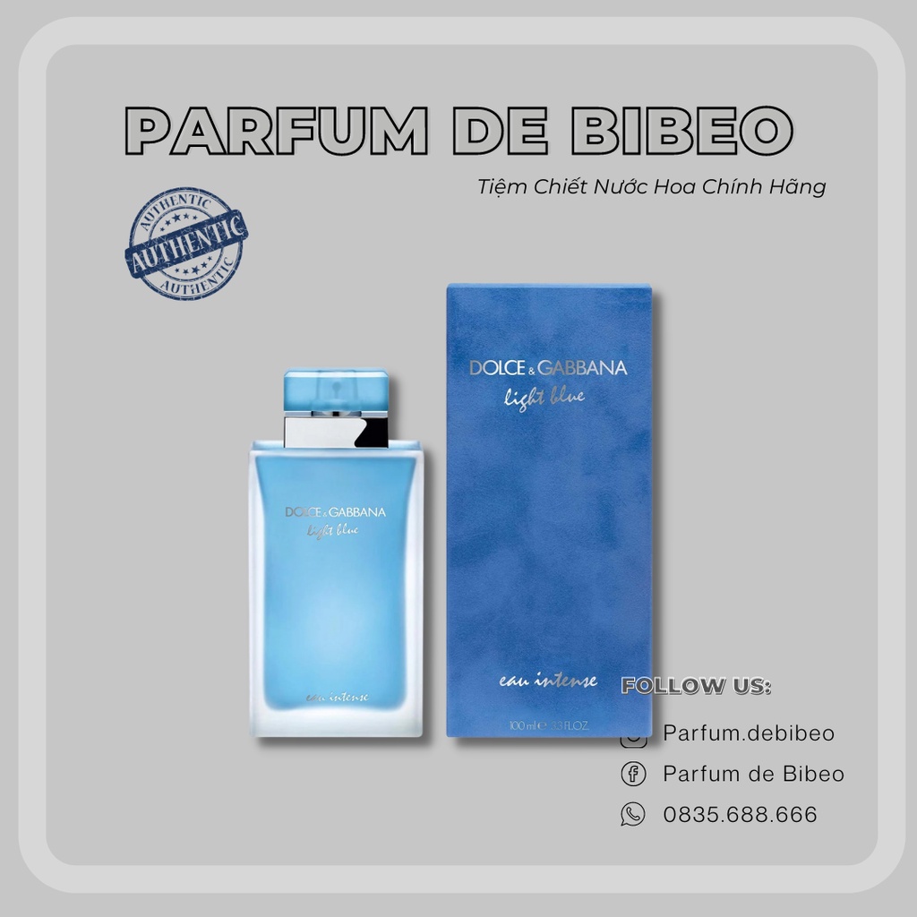 Parfum de Bibeo-Nước hoa thử DG Light Blue Intense For Women
