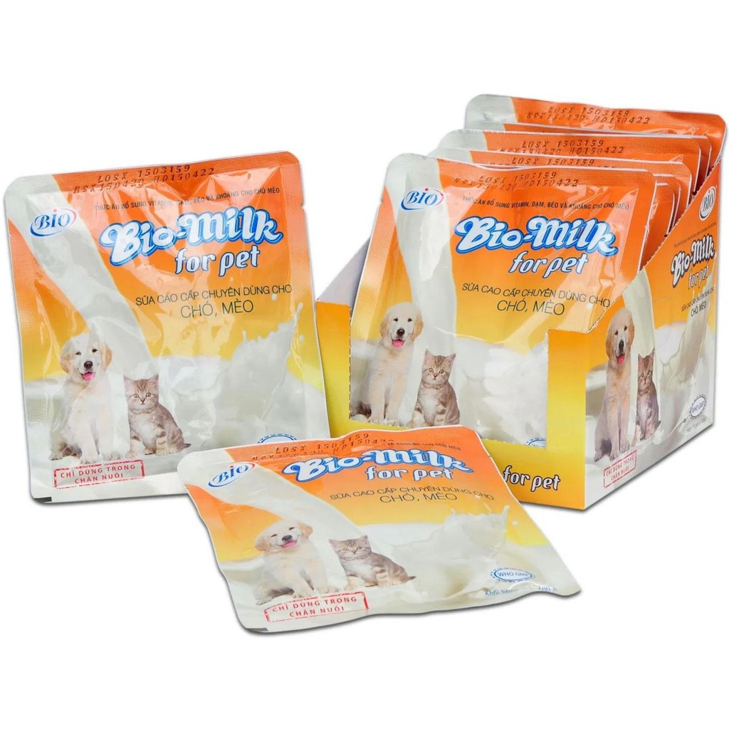 Sữa bột Bio-Milk cho chó con và mèo con bịch 100g - Bivido