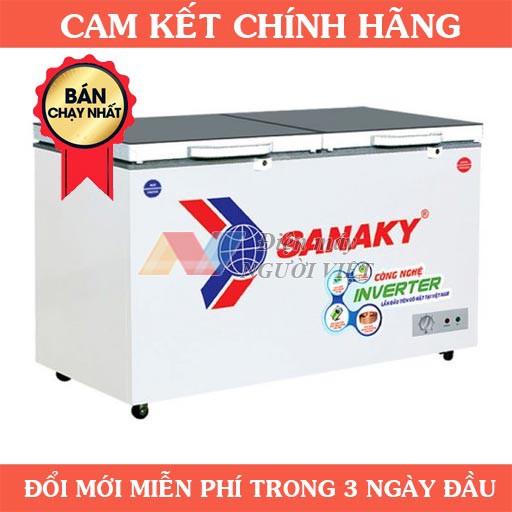 [Mã 229ELSALE hoàn 7% đơn 300K] Tủ đông Sanaky inverter VH-4099A4K 1 chế độ 305l