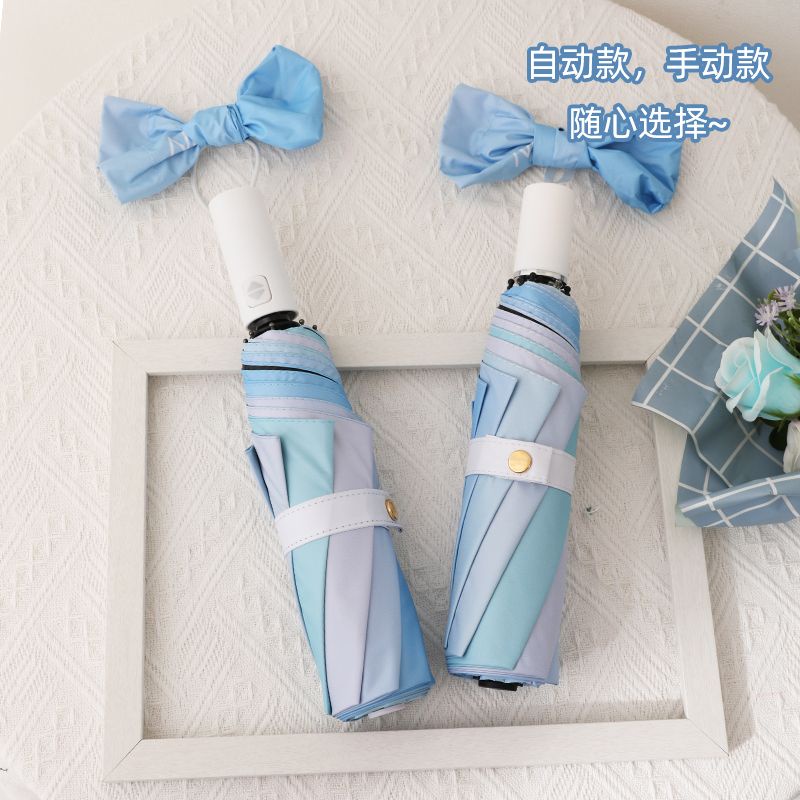 Dù Gấp Tự Động Chống Tia Cực Tím Màu Sắc Gradient Dành Cho Nữ