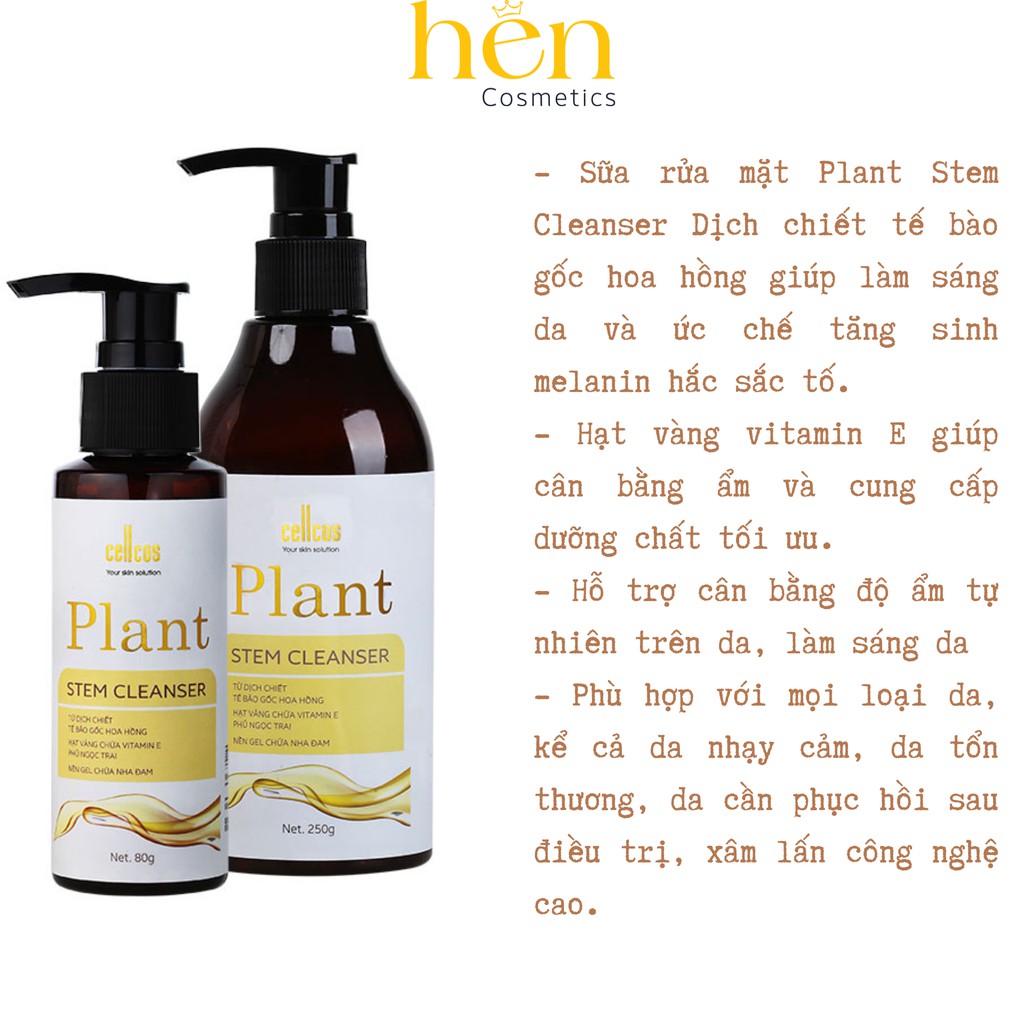 Plant Stem Cleanser – Sữa rửa mặt từ công nghệ tế bào gốc thực vật