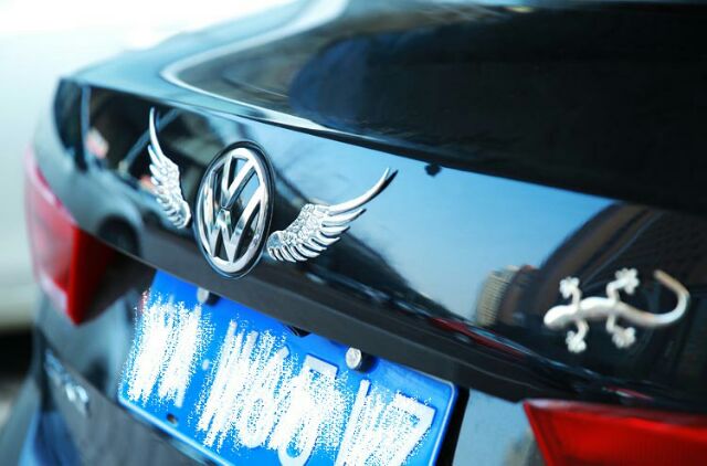 Decal cánh thiên thần trang trí logo ô tô
