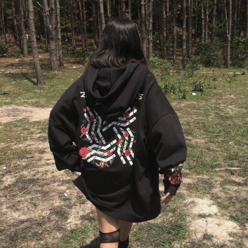 Áo hoodie nam nữ sadboiz rose SS3 unisex chuẩn chính hãng, áo hoodie nỉ sadboizaintcry local brand nam nữ