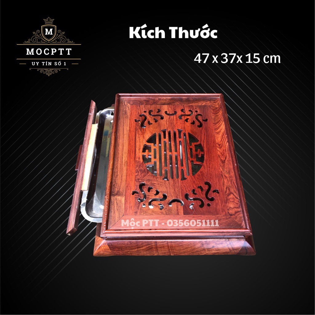 Khay Trà Gỗ Hương , Gỗ Cẩm mẫu Trơn VIP trang trí phòng khách phòng làm việc , đồ dùng để ấm chén , uống trà