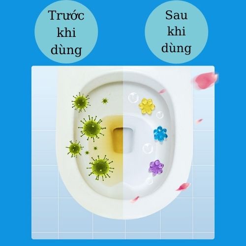 Gel Khử Mùi Diệt Khuẩn Bồn Cầu Hình Hoa Hương Thơm Dễ Chịu  Thơm Khử Mùi Toilet CHIPAO STORE