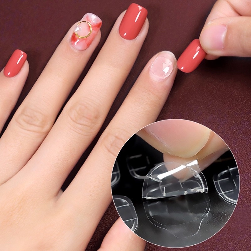 Bộ 24 móng tay giả thời trang có sẵn keo dán sử dụng được nhiều lần