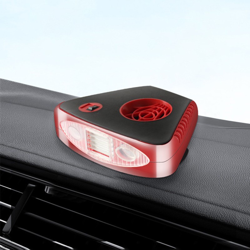 SUN Portable Auto Car Heater That Plugs Into Cigarette Lighter Fast Heating 2 in 1 Car Defroster Defogger/Cooling Fan 360-degree Rotation with Lighting Function