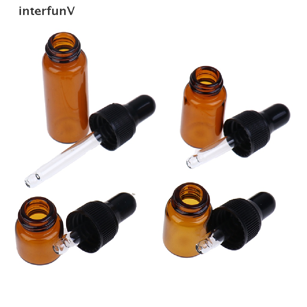 Set 10 Chai Thủy Tinh Đựng Tinh Dầu / Rau Củ 1ml 2ml 3ml 5ml Tiện Dụng