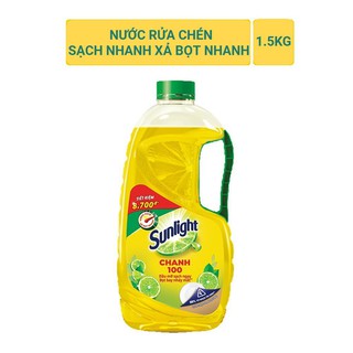 Nước rửa chén Sunlight Chanh chai 1.5kg
