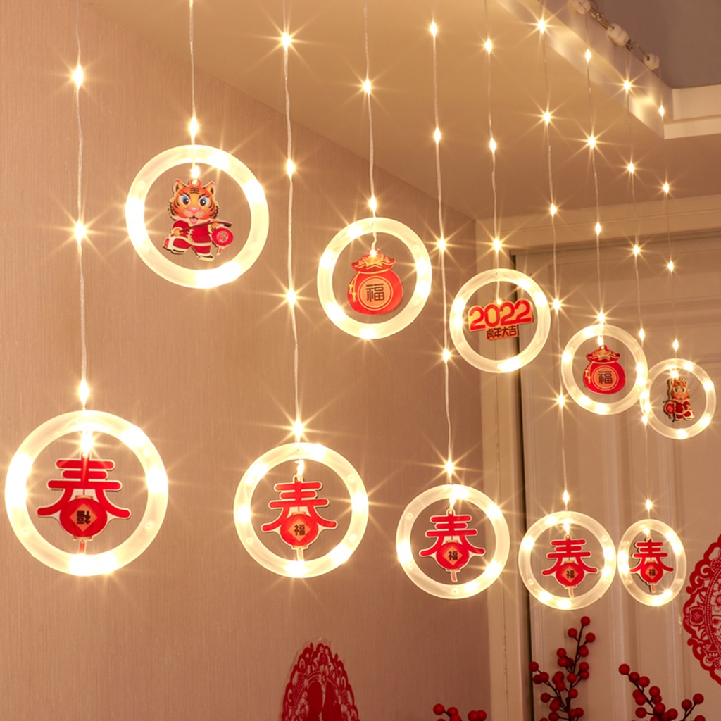 Đèn LED dây treo bóng tròn có điều khiển từ xa trang trí giáng sinh / năm mới thiết kế 2022