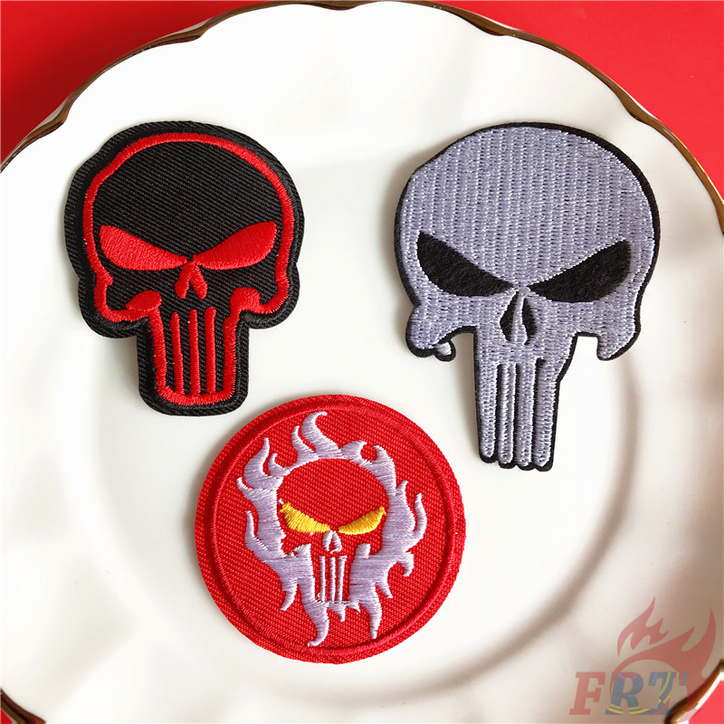 Miếng vá ủi thêu họa tiết hoạt hình MARVEL Punisher