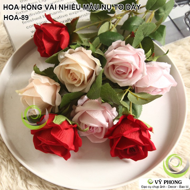 HOA HỒNG VẢI CÀNH NỤ TO TRANG TRÍ NHÀ CỬA ĐÁM CƯỚI ĐẠO CỤ CHỤP ẢNH SẢN PHẨM INS HOA-89