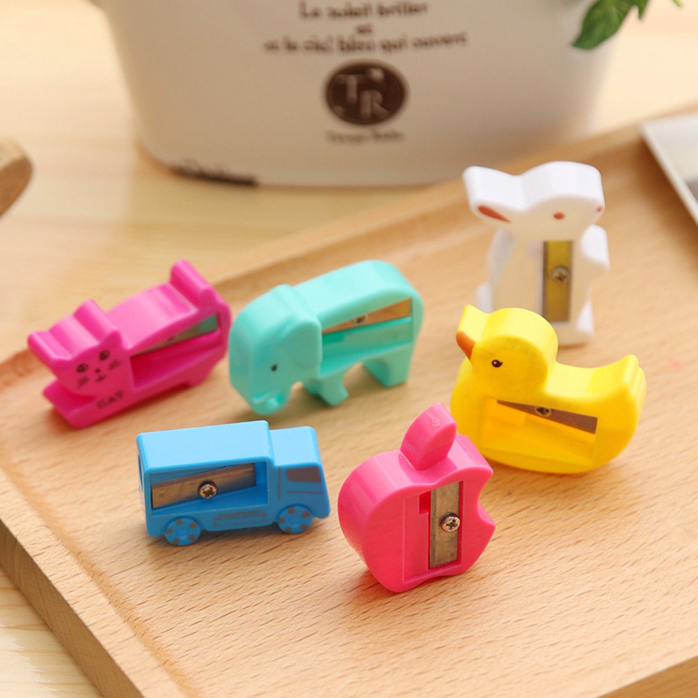 1Pcs Candy Color Pencil Sharpener Student School Stationery Supplies Prize Gift