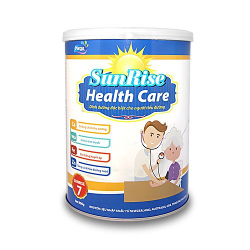 Sữa dành cho người tiểu đường SunRise - 900Gr - Hàng Công ty Việt Nam - Heath Care