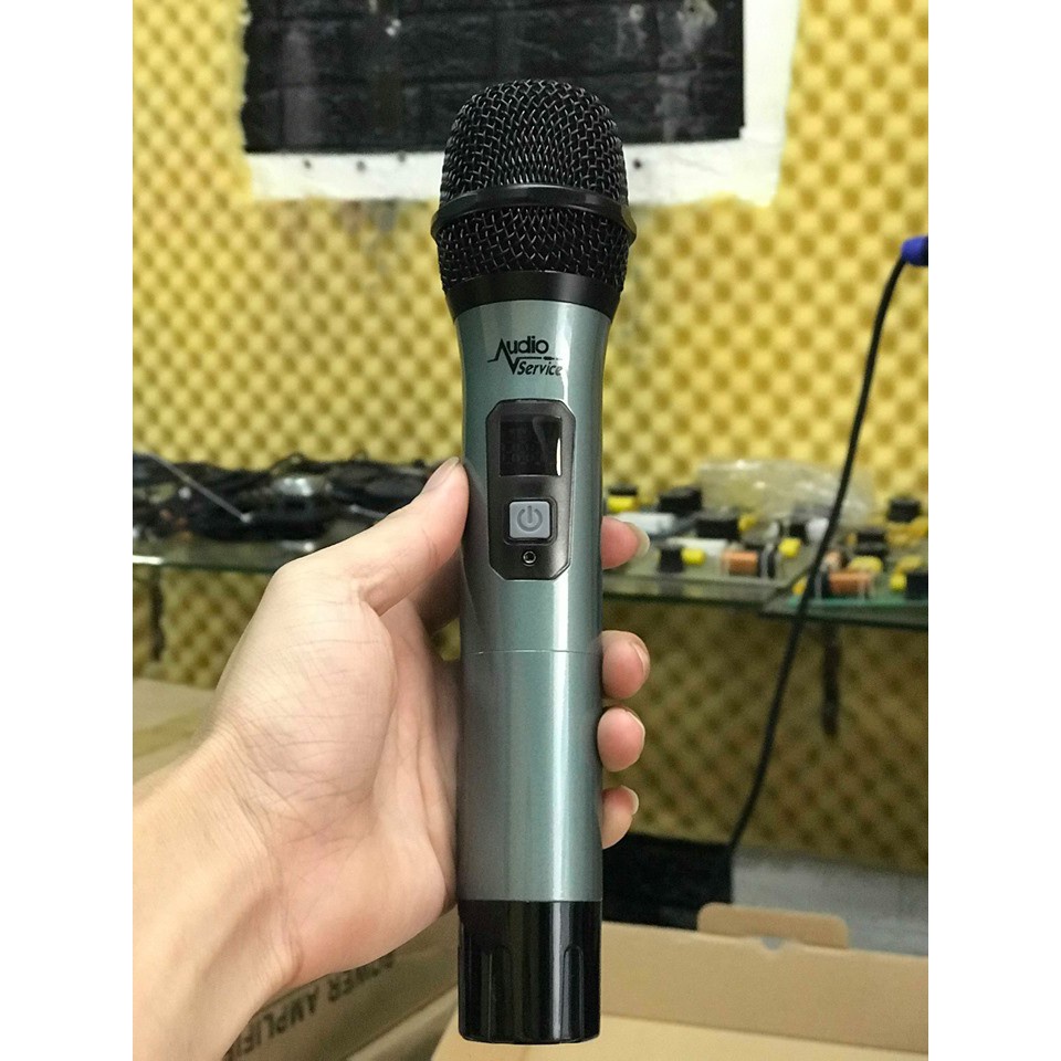 Micro không dây Audio Service ADS 001 (02 mic) hát nhẹ, tiếng ấm, siêu tiết kiệm pin