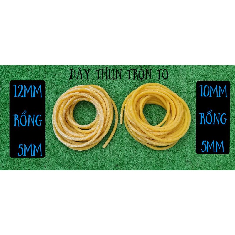 DÂY THUN TRÒN LOẠI TO 12MM RỔNG 5MM VÀ 10MM RỔNG 5MM CHẾ NÁ CAO SU| TẬP THỂ THAO