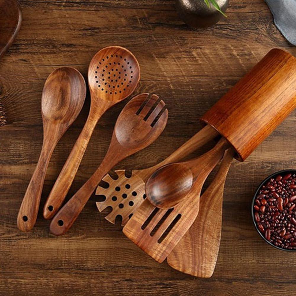 Muỗng Xúc Thịt Cá Bằng Gỗ Tiện Dụng Cho Nhà Bếp