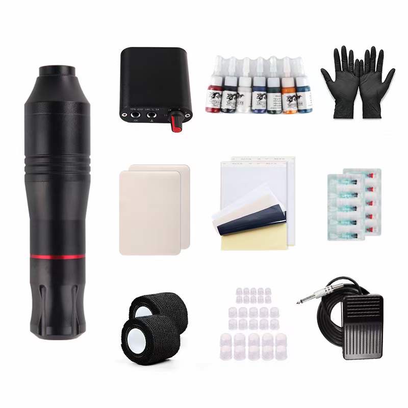 Bộ Đồ Xăm- phun xăm - bộ kit máy xăm tatoo