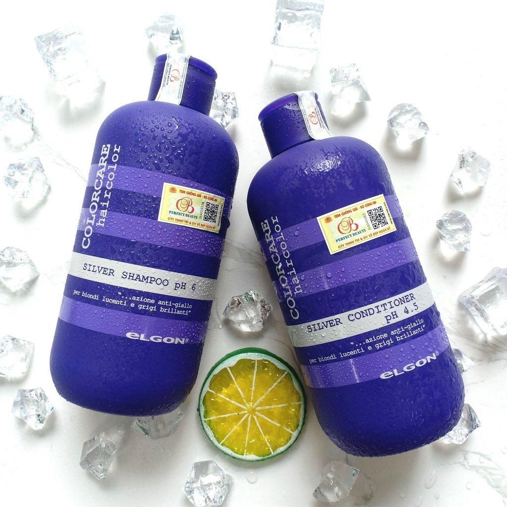 Dầu gội tím khử ánh vàng BẠCH KIM ELGON Silver Shampoo 120ml