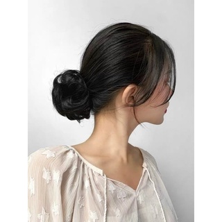 búi cột thẳng tóc giả