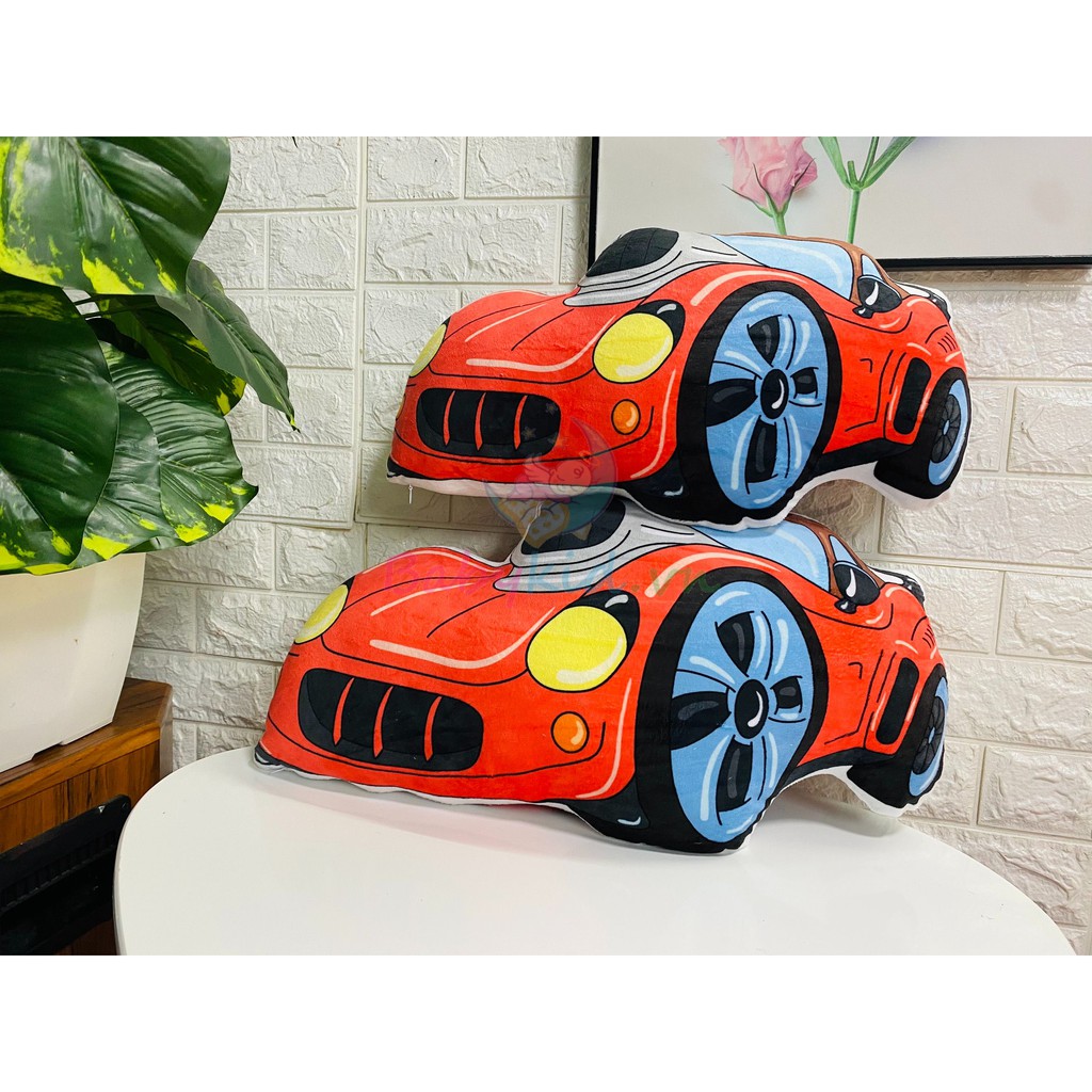 Gối ôm nhồi bông ô tô, 50-60cm, Handmade VN, vỏ nhung