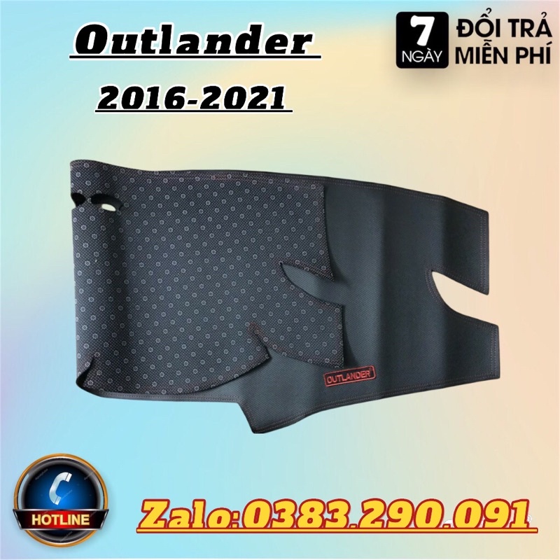 Thảm Taplo Xe Mitsu Outlander 2018 2019 2020 2022 Da Carbon