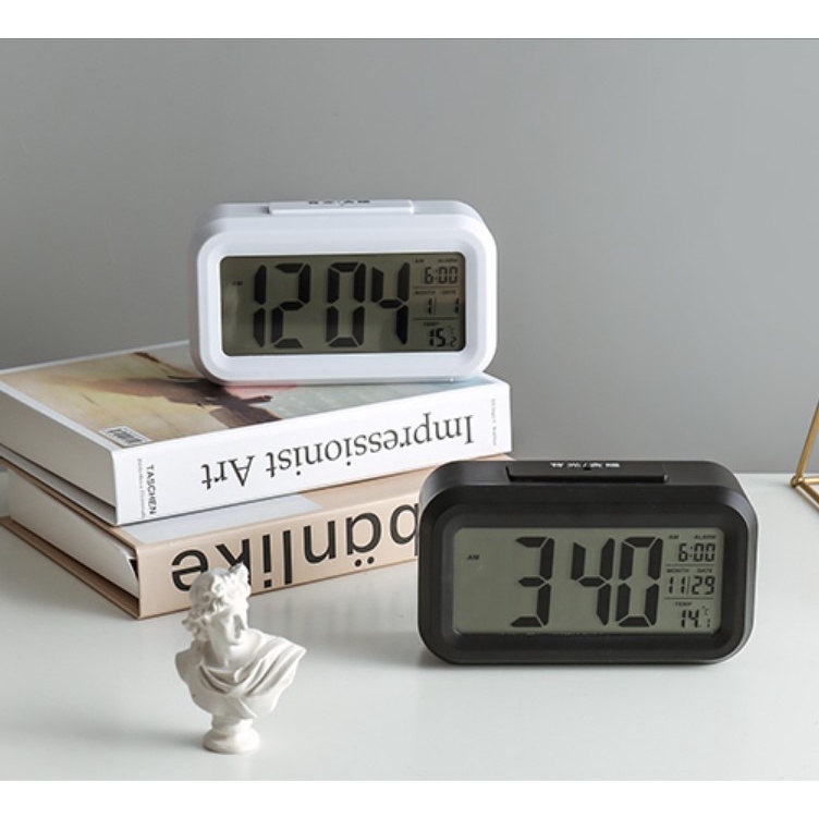 Đồng hồ điện tử để bàn màn hình led cảm biến đa chức năng, đồng hồ báo thức hiển thị nhiệt độ, lịch, thời gian, hẹn giờ