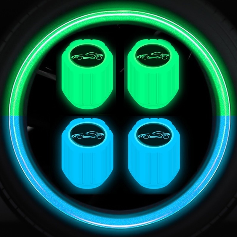 Vỏ Bọc Van Bánh Xe Hơi / Xe Máy Bằng ABS Màu Dạ Quang Nhiều Kiểu Dáng Tùy Chọn