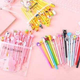 Combo 20 Bút Viết - Bộ Set 20 Cây Bút (Mực Đen - Tặng Túi Zip)