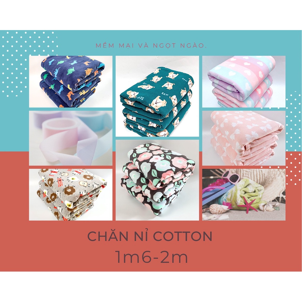 Hàng tuyển chọn - Chăn nỉ cotton hoạ tiết Good Night bedding - siêu mịn sáng dành cho trẻ em và du lịch