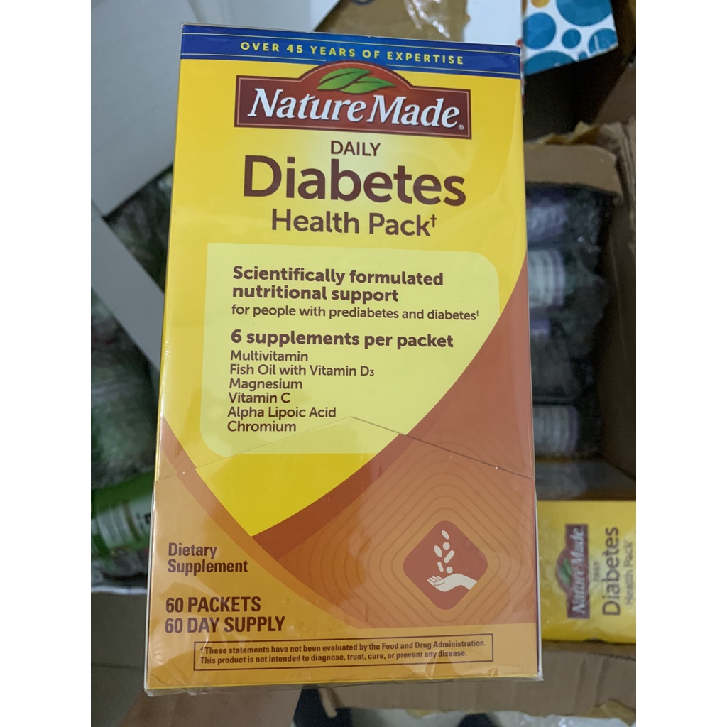 Vitamin Cho Người Tiểu Đường Nature Made Diabetes Health Pack 60 Gói Mỹ