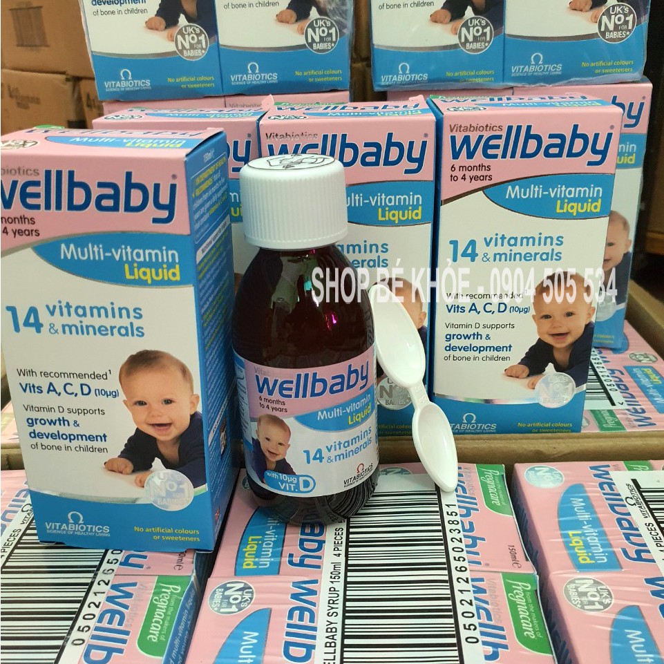 Vitamin tổng hợp wellbaby cho bé 150ml: UK