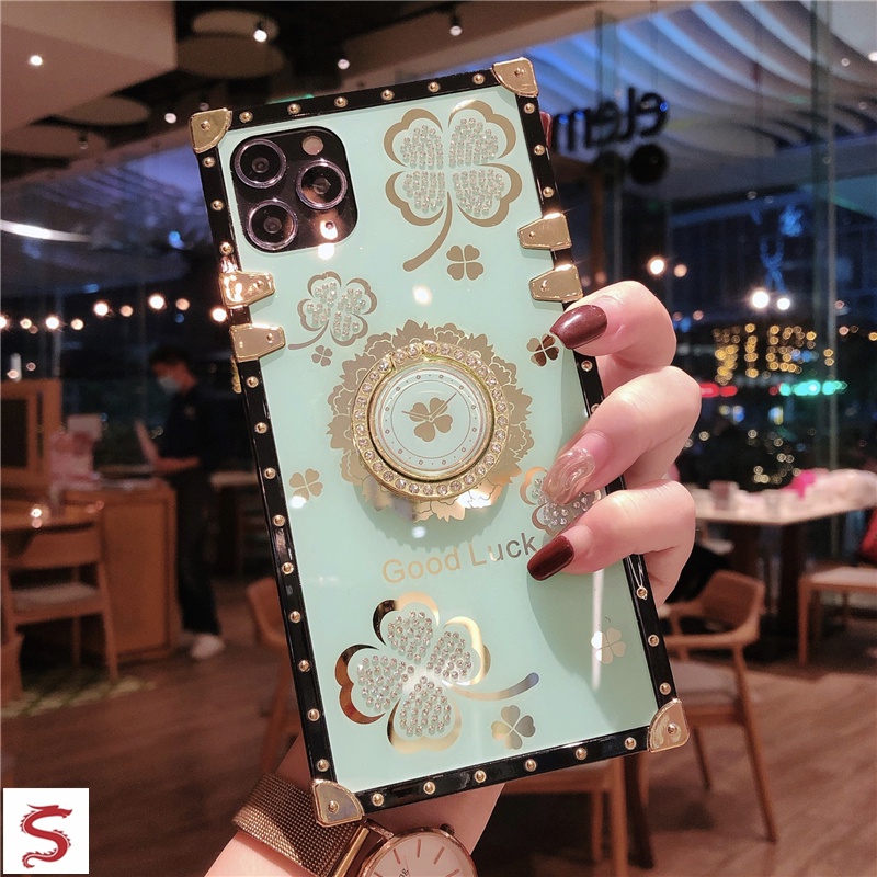 Ốp Điện Thoại Hình Vuông Lấp Lánh Sang Trọng Cho iphone 15 14 13 12 11 pro max xr xs