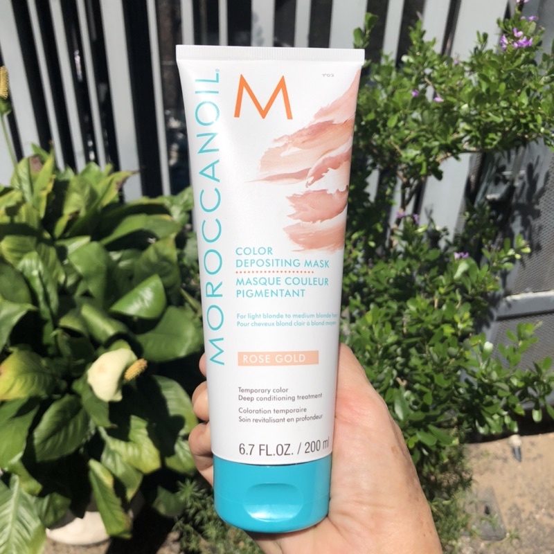 MẶT NẠ BỔ SUNG SẮC TỐ MÀU HỒNG VÀNG GOLD ROSE VÀ NHUỘM MÀU BÁN VĨNH CỮU CHO TÓC MOROCCCANOIL COLOR DEPOSITING MASK 200ml