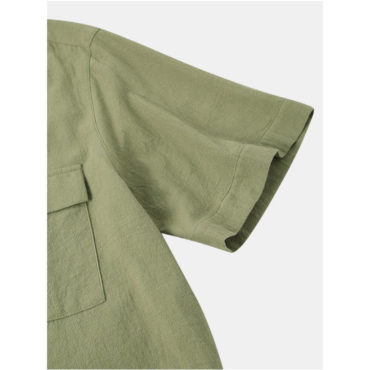 Xả Kho Áo Đũi Nam Sơ Mi Cộc Tay Đẹp - 2 Túi Ngực | BigBuy360 - bigbuy360.vn