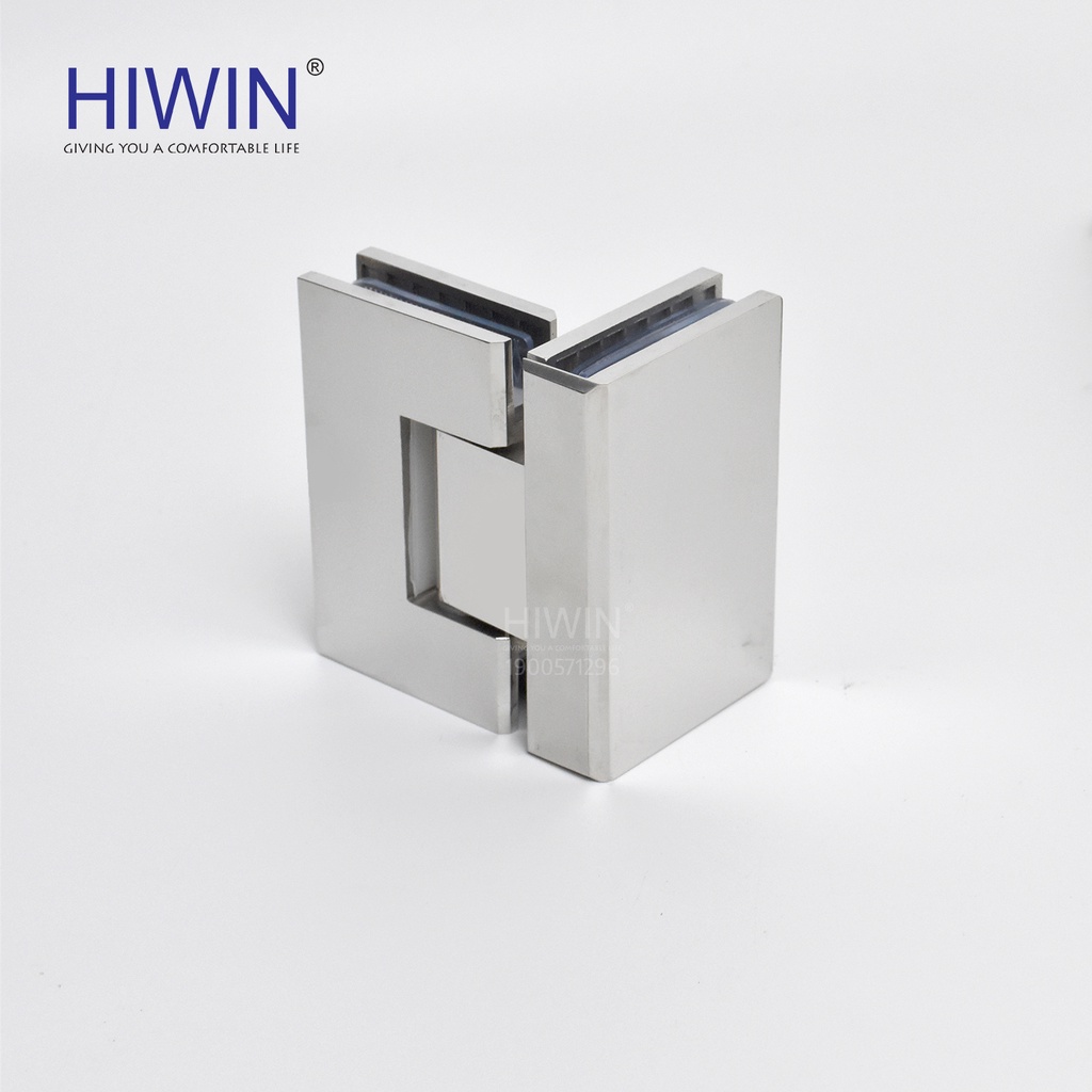 Bản lề cabin tắm 90 độ kính kính inox 304 Hiwin HG-009A (dày 5mm)