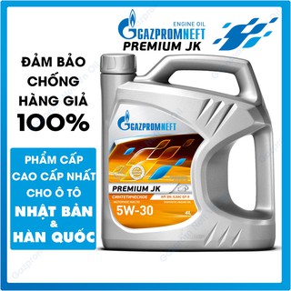 Dầu nhớt động cơ ô tô cao cấp Gazprom Neft Premium JK 5W30 4L - Chuyên dụng cho xe Nhật Hàn