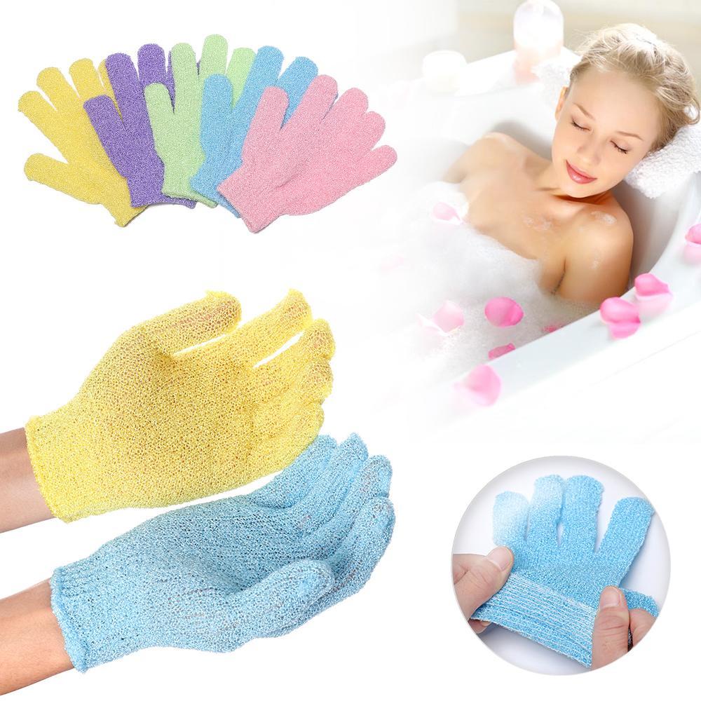 HECCEH 1 Cặp Găng tay đi tắm Massage Tẩy Tế Bào Chết Dưỡng Ẩm