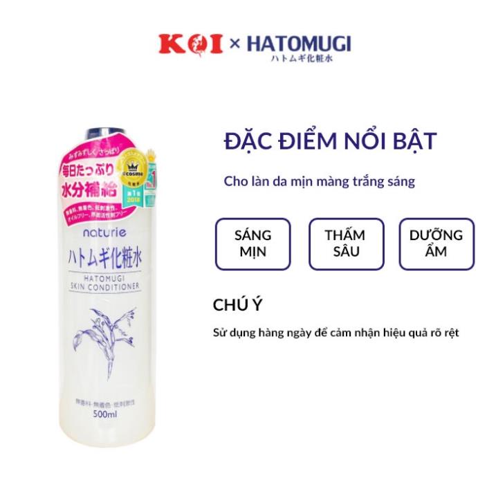 Nước Hoa Hồng Hatomugi Ý Dĩ Naturie Skin Conditioner Lotion Nhật Bản 500ml.