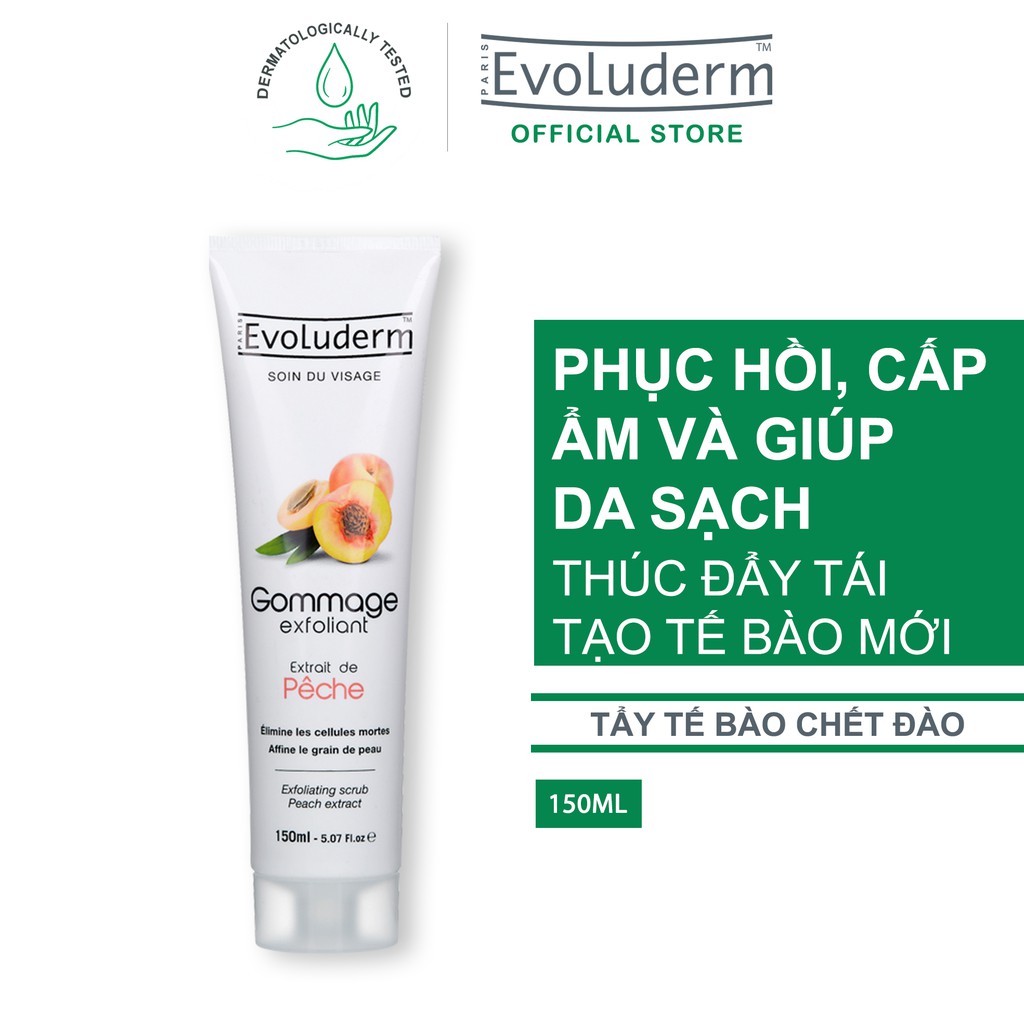 Tẩy tế bào chết dành cho măt Evoluderm tinh chất Đào 150ml